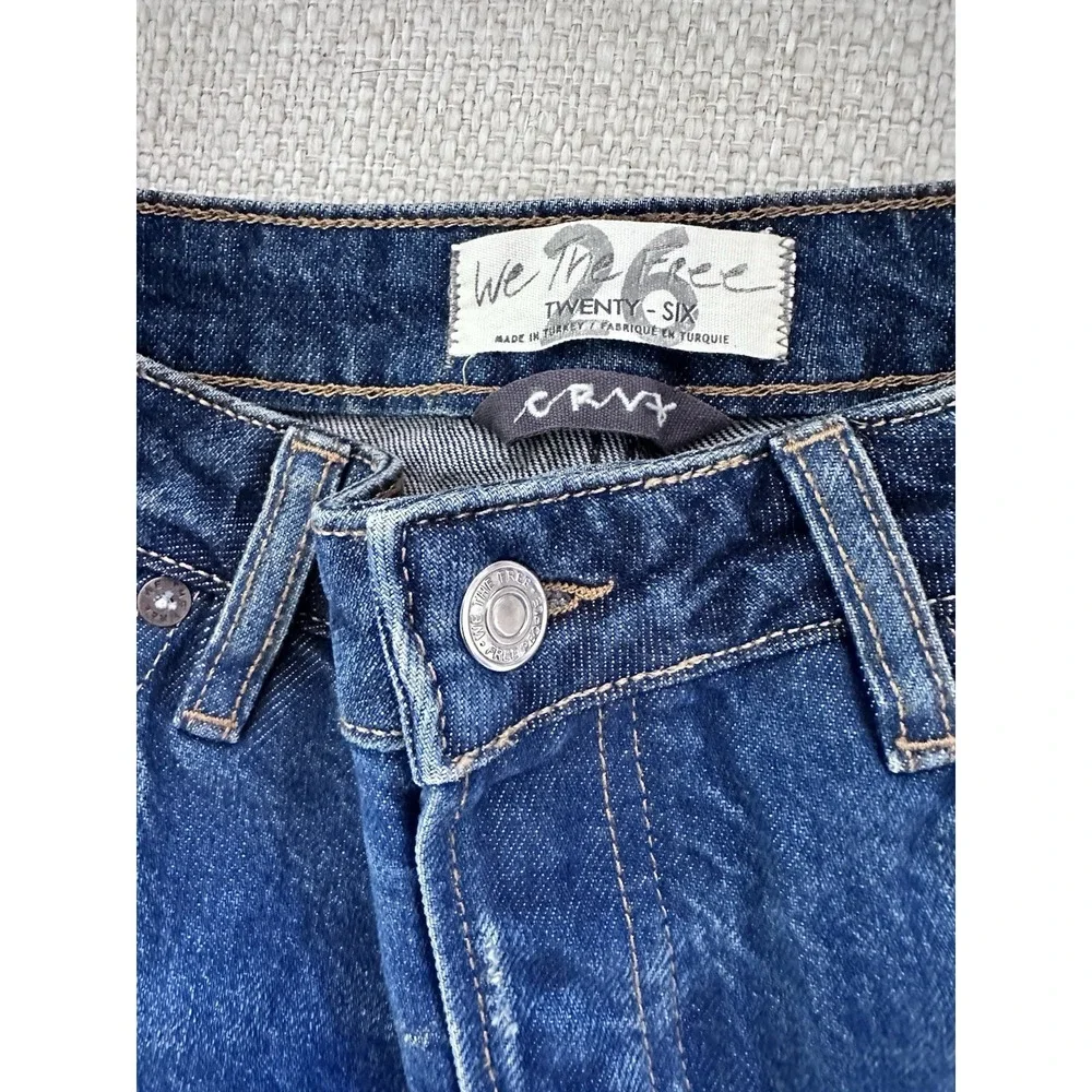 Free People We The Free Curvy Misfit Flare Distressed Jeans